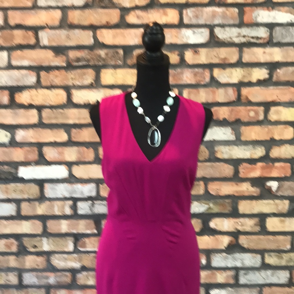 Poppy Lark - Maroon Sleeveless Sheath - Size Small - Picture 4 of 6